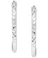 ფოტო #3 პროდუქტის Small Textured Hoop Earrings in Sterling Silver, 1", Created for Macy's