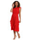 Фото #3 товара Women's Smocked-Waist Ruffle Midi Dress