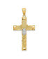 ფოტო #1 პროდუქტის 14K Yellow Gold Cross Rosary Pendant for Women