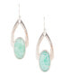 ფოტო #1 პროდუქტის Women's Minty Sterling Silver and Amazonite Drop Earrings