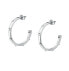 Steel round earrings Creole SAUP10