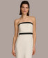 Donna Karan Women's Contrast-Trim Strapless Gown