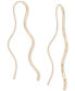 ფოტო #1 პროდუქტის Gold-Tone Wavy Threader Earrings