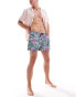 Paul Smith swim shorts in purple green floral print