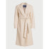 Фото #2 товара Scoop Trench Coat Women's Cream Padded Shoulders Slit Notch Lapel Size XS