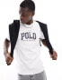 Фото #2 товара Polo Ralph Lauren collegiate logo t-shirt classic oversized fit in white