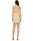 ფოტო #2 პროდუქტის Women's Off Shoulder Fringe Wrap Dress