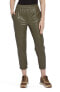 Lyssé Brisk Faux Leather Joggers in Green Ivy Small