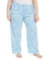 Womens Plus size Sleepwell Printed Knit pajama pant made with Temperature Regulating Technology