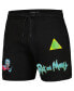 Men's Black Rick And Morty Shorts