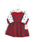 Фото #3 товара Baby Girls Cotton Dresses, Red Tartan