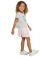 Фото #5 товара Little & Toddler Girls Short Sleeve Box Heather Top & Skort, 2 Piece Set