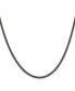 Black IP-plated 2.25mm Round Curb Chain Necklace