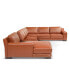 Фото #8 товара Darrium 5Pc Leather Sectional with Console, Created for Macy's