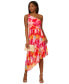 ფოტო #1 პროდუქტის Women's Printed Chiffon Asymmetric Midi Dress