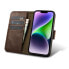 Фото #1 товара Чехол для смартфона ICARER Oil Wax Wallet Case iPhone 14, кожаный, RFID, темно-коричневый