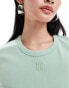 HUGO Red cropped baby t-shirt in light green Hell/Pastellgrün, S - EU 36 - фото #2