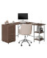Фото #21 товара Wood L-Shape Home Office with Storage Two-Tone Desk