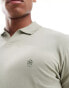 French Connection trophy neck polo in sage Neuer Salbei, L - фото #2