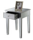 Фото #2 товара Gold Coast Mirrored 1 Drawer End Table