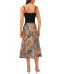 Women's Printed A-Line Midi Skirt