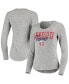 Фото #2 товара Women's Heathered Gray Minnesota Twins Tri-Blend Long Sleeve T-shirt
