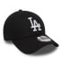 Фото #2 товара Мужская бейсболка черная с логотипом New Era 39THIRTY Los Angeles Dodgers Essential