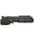 Фото #7 товара Adney 161" 6-Pc. Zero Gravity Fabric Sectional with 3 Power Recliners, Created for Macy's