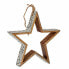 Christmas bauble Star Silver Jute Wood 31 x 5,5 x 60 cm (6 Units)