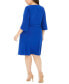 Plus Size Belted Tulip-Sleeve Dress