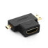 Фото #1 товара Przejściówka adapter ze złącza HDMI Typ A mini HDMI - micro HDMI