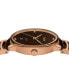 Unisex Swiss Centrix Diamond (1/20 ct. t.w.) Brown Ceramic & Rose Gold PVD Bracelet Watch 40mm