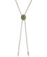 Silver-Tone Gemstone 32-3/4" Adjustable Lariat Necklace