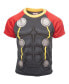 ფოტო #3 პროდუქტის Toddler Boys Avengers Captain America Iron Man Venom Hulk Cosplay Athletic T-Shirt and Shorts Outfit Set to