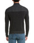 Фото #2 товара Bruno Magli Plaited 1/4-Zip Wool Mock Sweater Men's