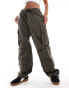 Good For Nothing parachute cargo trousers in khaki