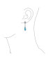 Фото #3 товара Deco Style Aqua Blue Briolette Faceted Teardrop Cubic Zirconia CZ Chandelier Earrings For Women Sterling Silver