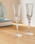 Engraved crystalline flute glass