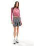 JDY long sleeve textured top in pink