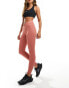 Nike Training One wrapped high waisted 7/8 leggings in pink Розовый, M - фото #4