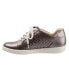 Фото #4 товара Trotters Adore T2117-033 Womens Silver Wide Leather Lifestyle Sneakers Shoes