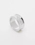 Фото #2 товара Faded Future molten chunky band ring in silver