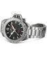 ფოტო #2 პროდუქტის Men's Swiss Automatic Khaki Navy Frogman Stainless Steel Bracelet Watch 46mm