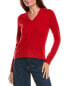 Фото #1 товара Minnie Rose V -Neck Raglan Cashmere Pullover Women's