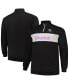 Фото #1 товара Men's Black Minnesota Vikings Big and Tall Fleece Quarter-Zip Jacket