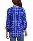Women's 3/4 Roll Tab Sleeve Mandarin Collar Blouse