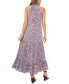 ფოტო #2 პროდუქტის Women's Sleeveless Printed Halter Maxi Dress