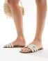 Pull&Bear braided sandal in cream