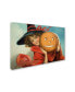 Фото #2 товара Vintage Apple Collection 'Halloween Girl Blue Sky Pumpkin' Canvas Art - 30" x 47"