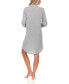 Women's Deborah Long Sleeve Notch Knit Sleepshirt Nightgown